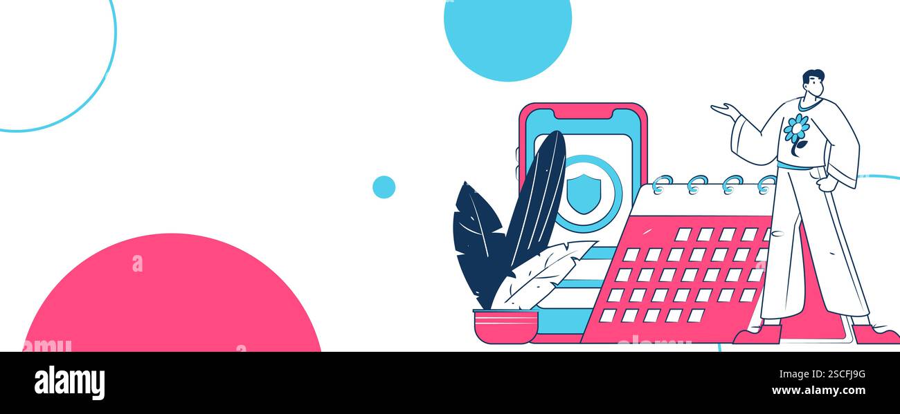 Check-in character flat vector concept operation hand-drawn ...