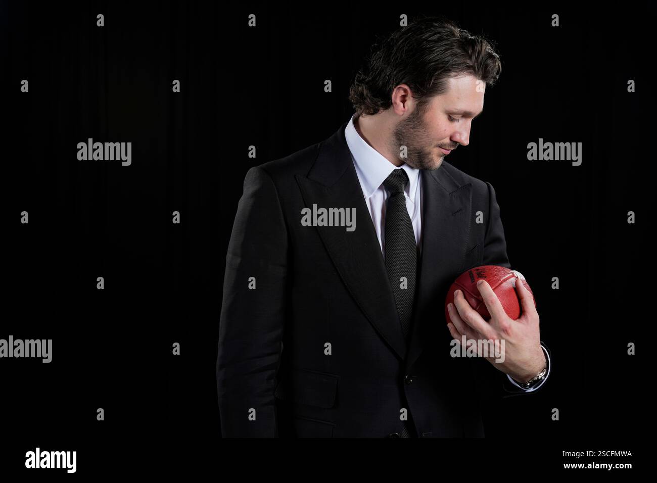 Buffalo Bills' Josh Allen, AP NFL Most Valuable Player, poses after