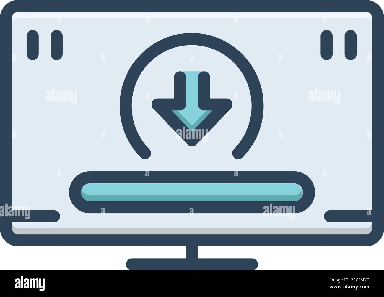 Icon for download, process Stock Vector