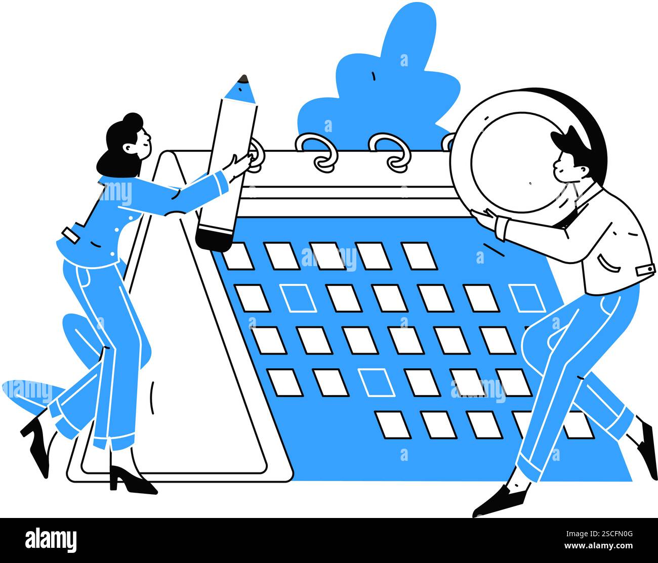 Check-in character flat vector concept operation hand-drawn ...