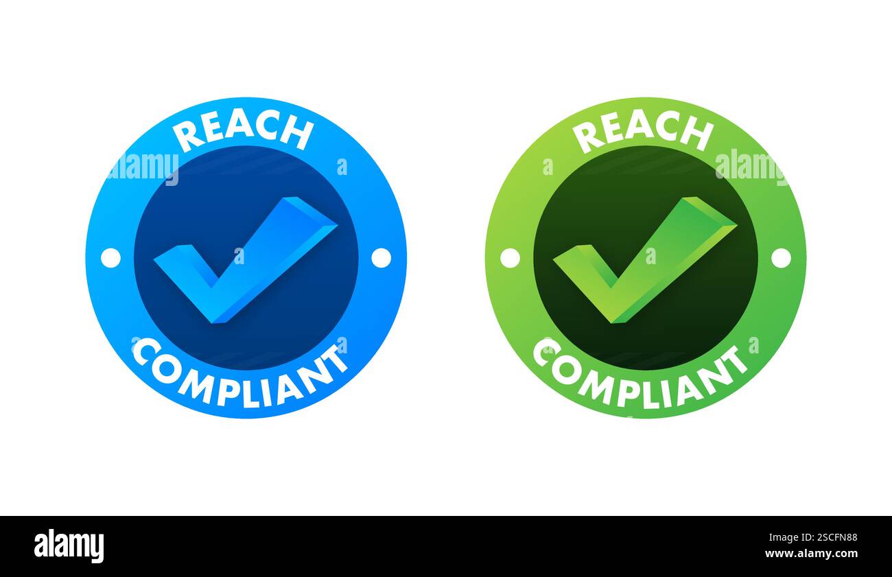 Reach Compliant Check Mark Symbol Representing Adherence to Regulations ...