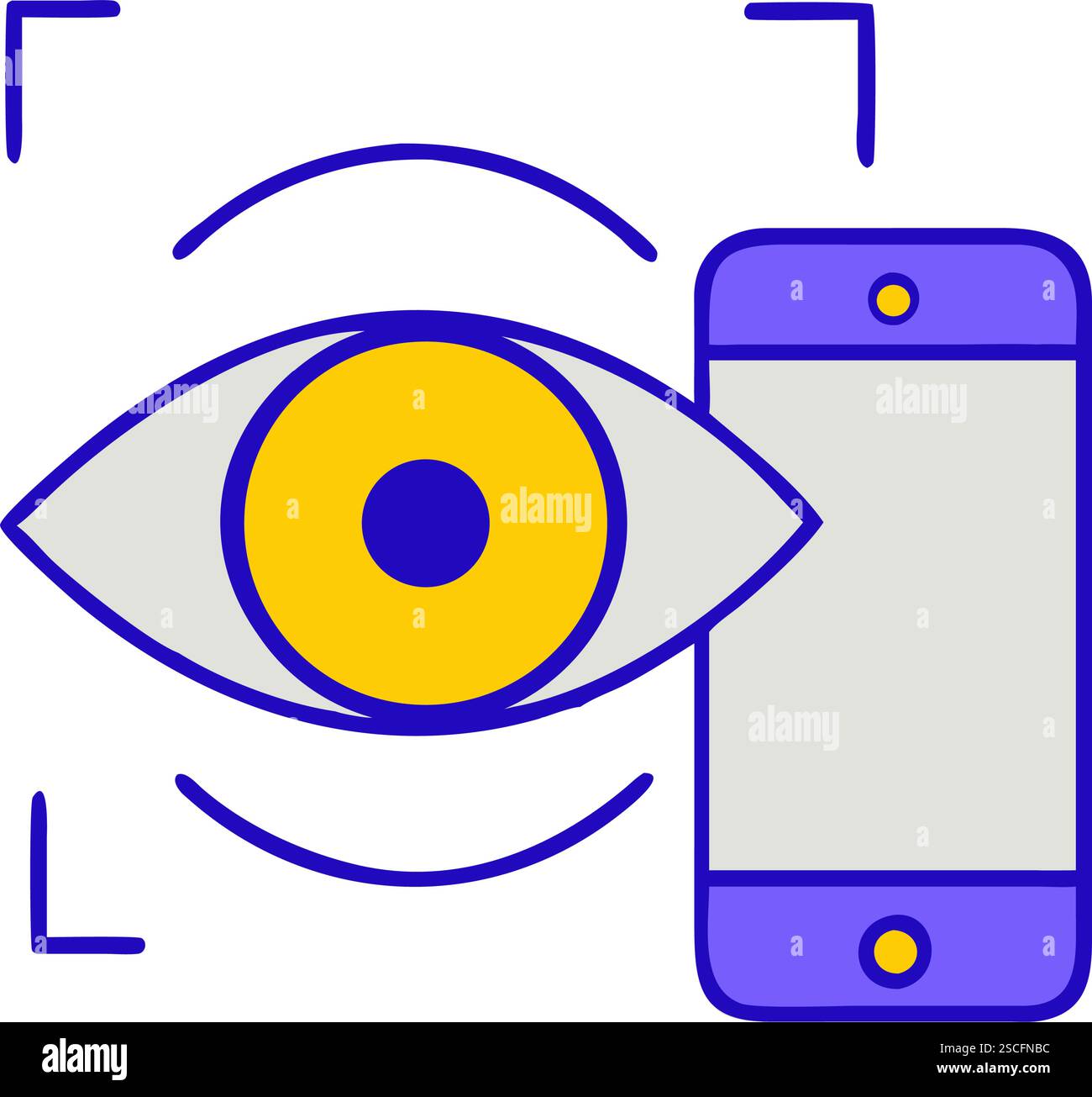 Eye scanning biometric security illustration Stock Vector Image & Art ...
