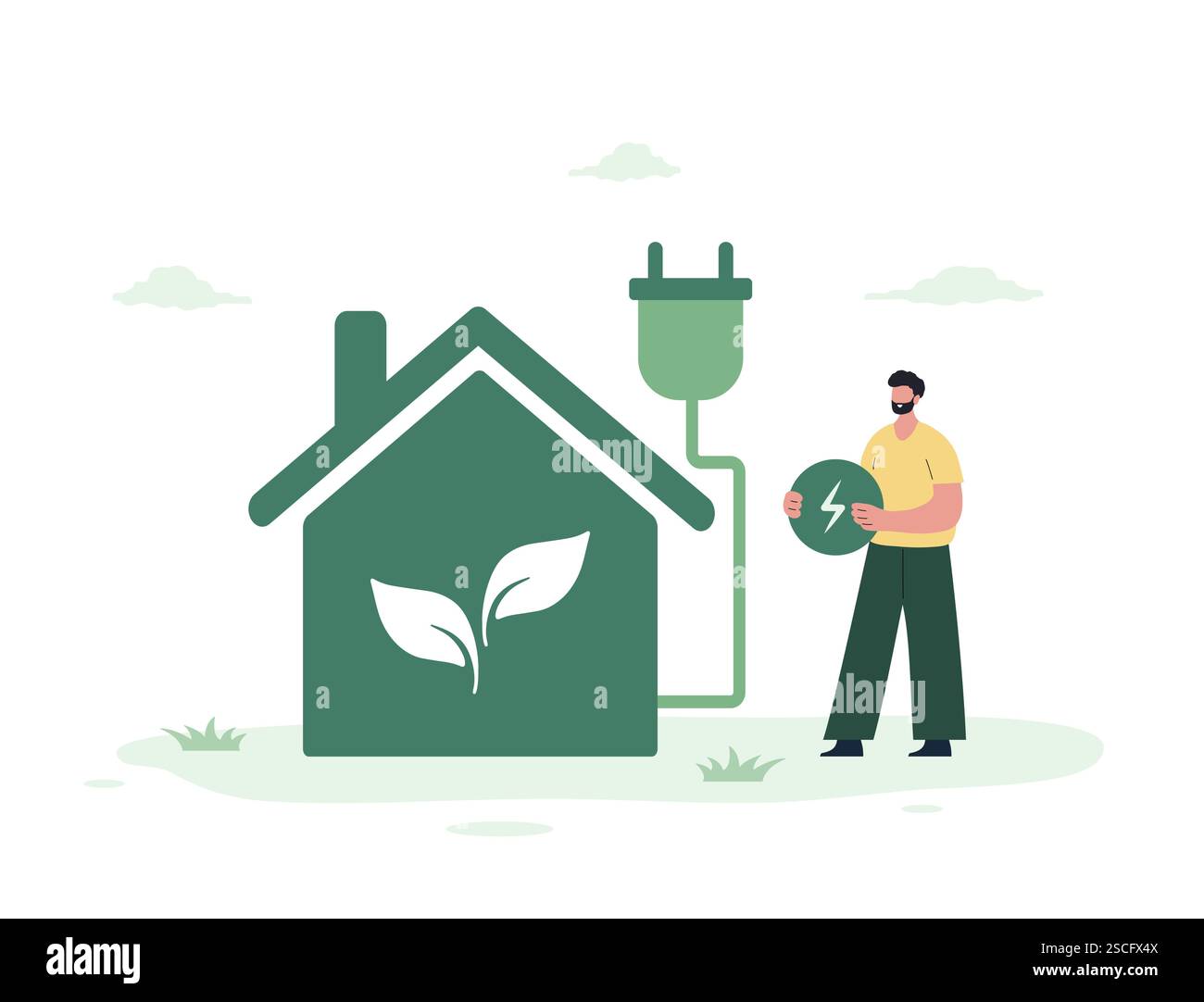 Net zero in the home Stock Vector Images - Alamy