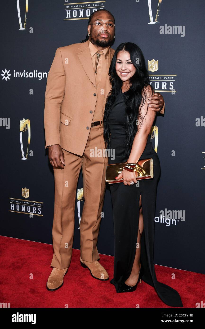 New Orleans, USA. 06th Feb, 2025. Derrick Henry and Adrianna Rivas ...