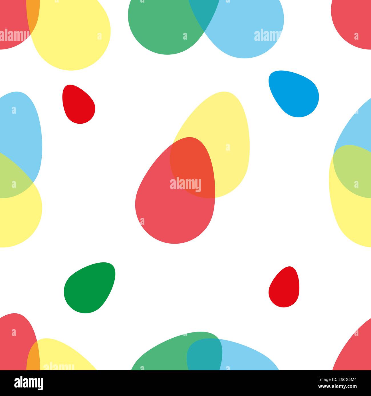 Seamless pattern of Easter bright eggs on a transparent background Stock Vector