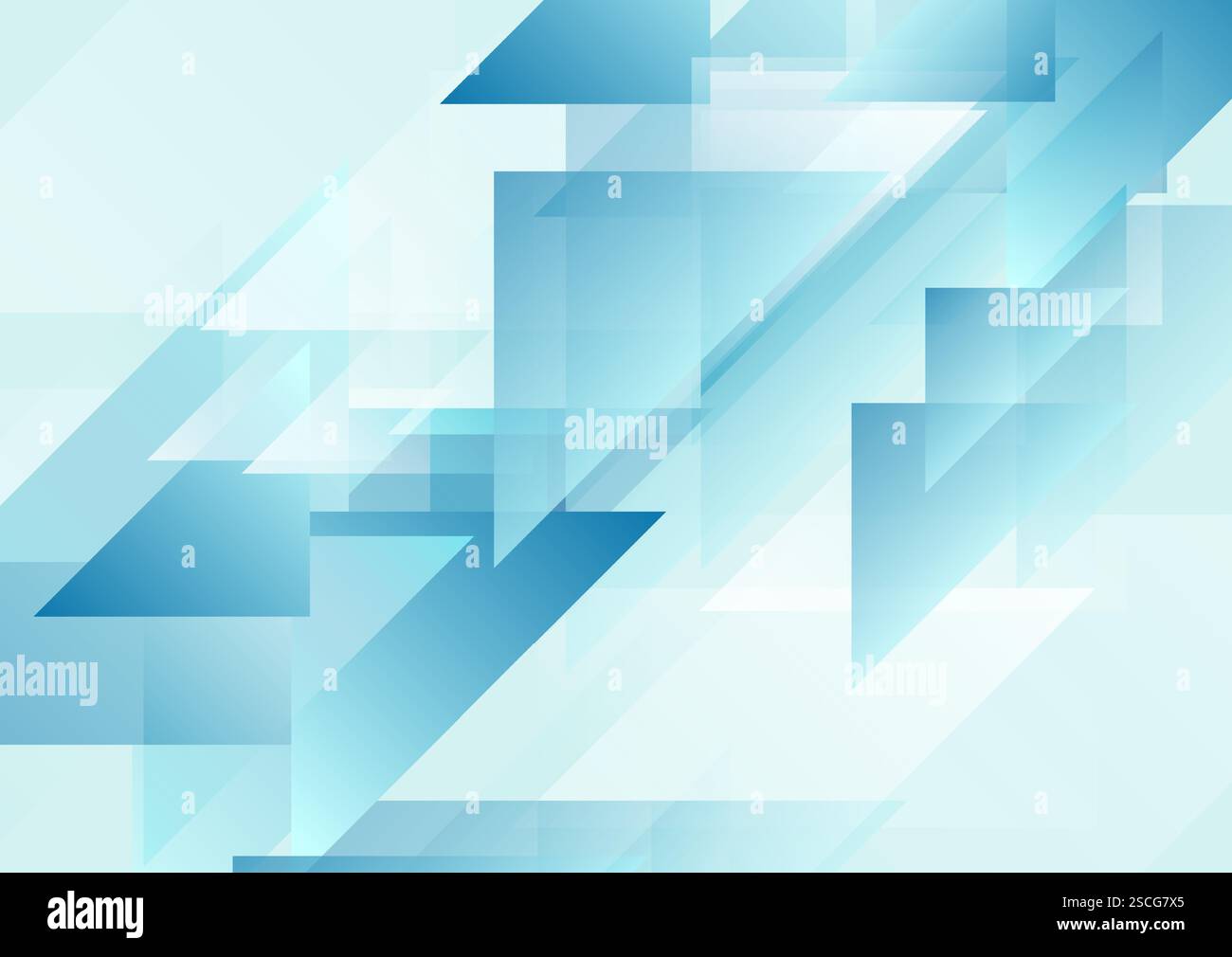 Blue white geometric triangles abstract minimal background. Vector ...