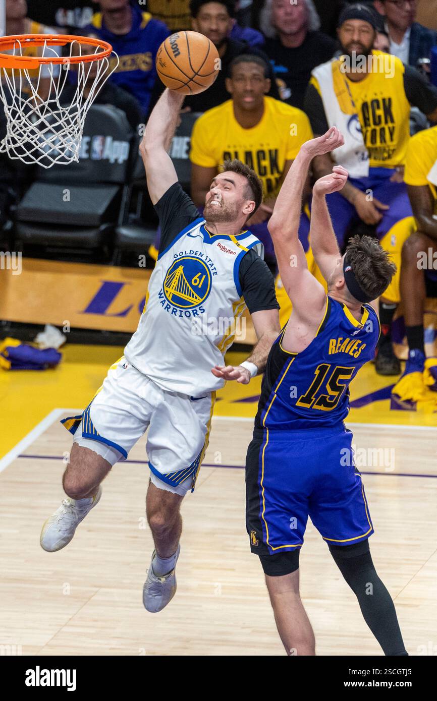 Golden State Warriors' Pat Spencer 61 dunks against Los Angeles Lakers
