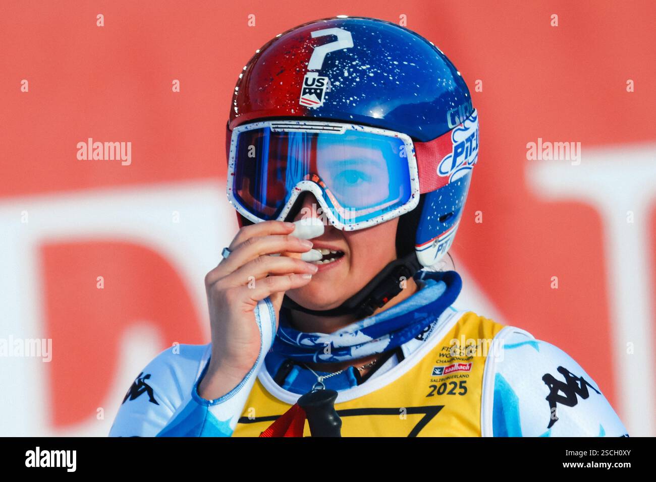 07 February 2025, Austria, SaalbachHinterglemm Alpine Skiing World