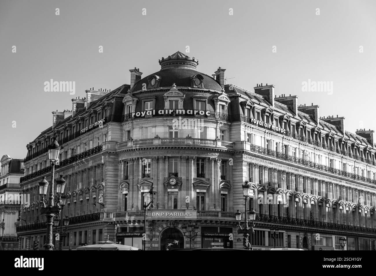 Paris, France - January 22, 2022: The headquarters of Royan Air Maroc, airline company in Paris, the French capital. Stock Photo