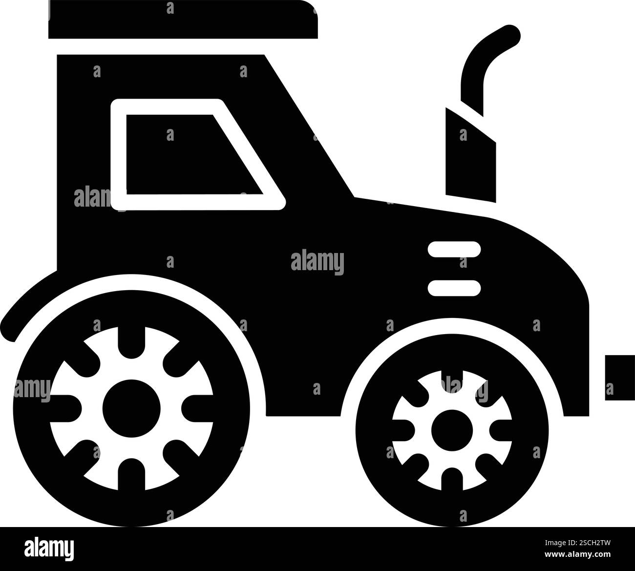 Flat tractor vector logo Black and White Stock Photos & Images - Alamy