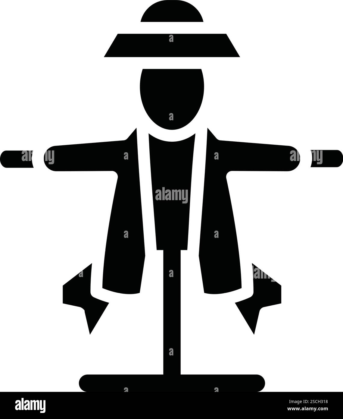 Scarecrow Vector Icon Design Illustration Stock Vector