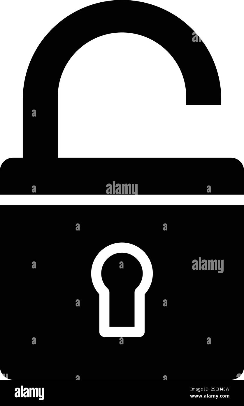 Unlocked Vector Icon Design Illustration Stock Vector