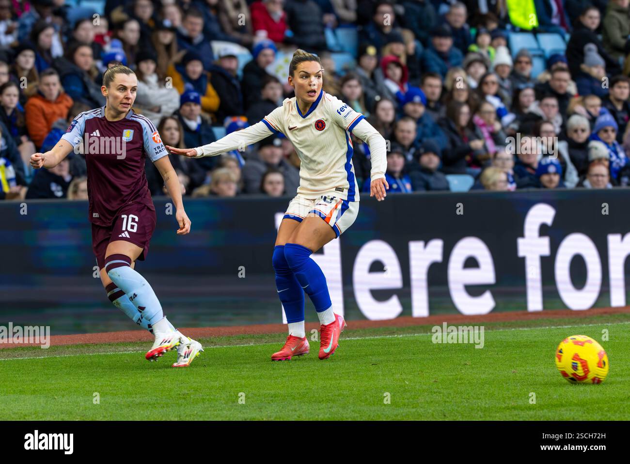 Noelle Maritz (16) and Johanna Kaneryd(19) in action during Barcleys FA ...