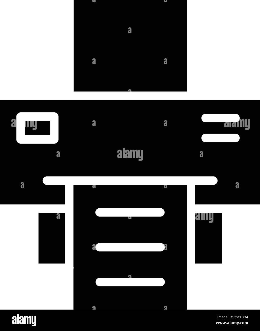 Printer Vector Icon Design Illustration Stock Vector