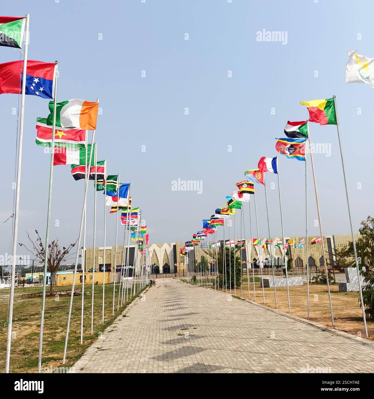 Loveworld Flags Array - Smartphone Captured Stock Image