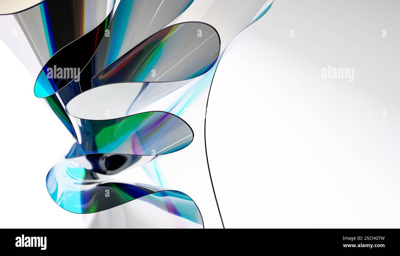 Visual Reference: Abstract 3D Shape Colorful Swirling Hi Res Stock Photography And