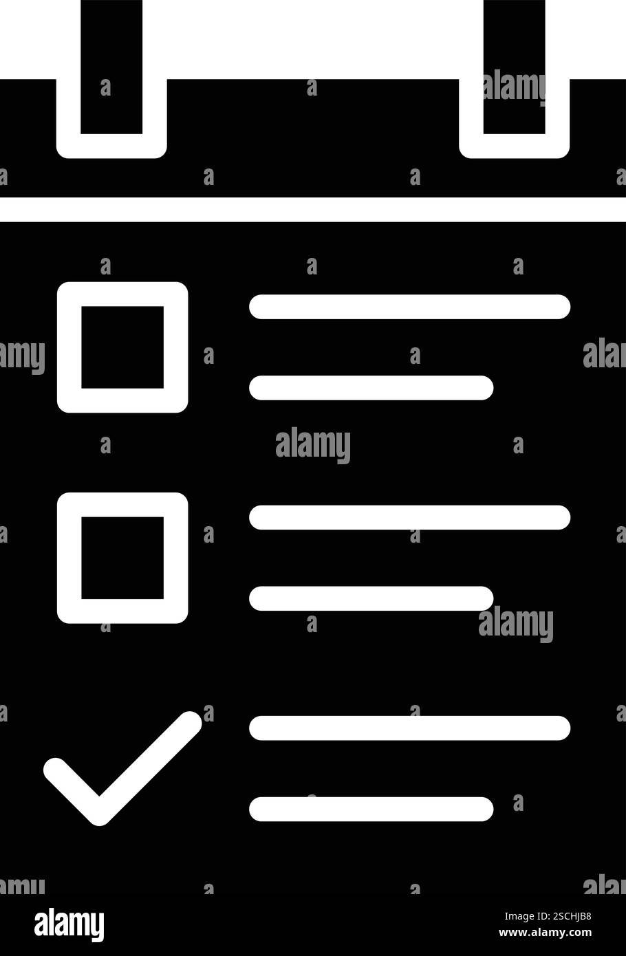 Checklist document sheet icon Black and White Stock Photos & Images - Alamy