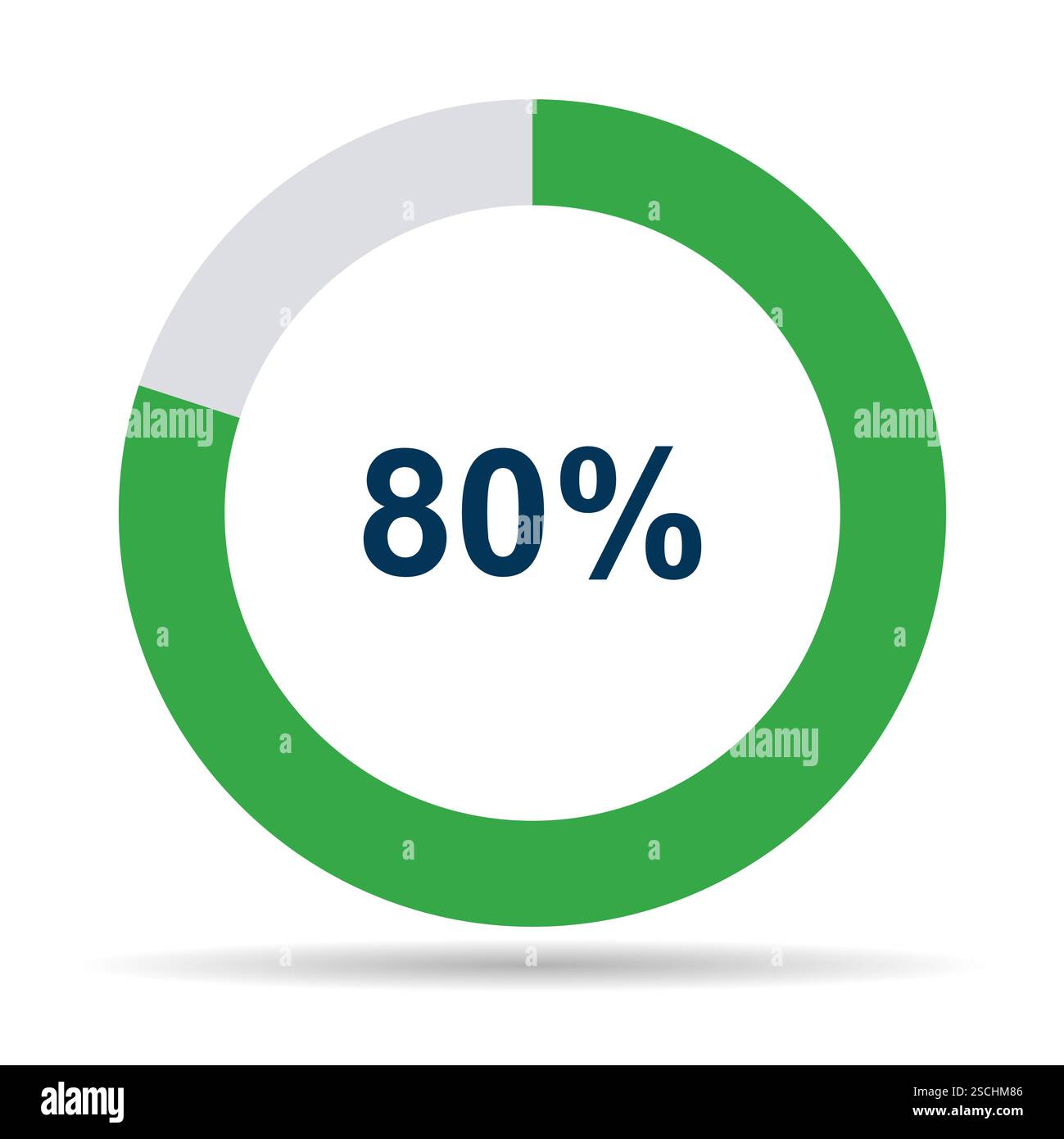 Information round diagram 80 percent shadow icon, infographic pie ...