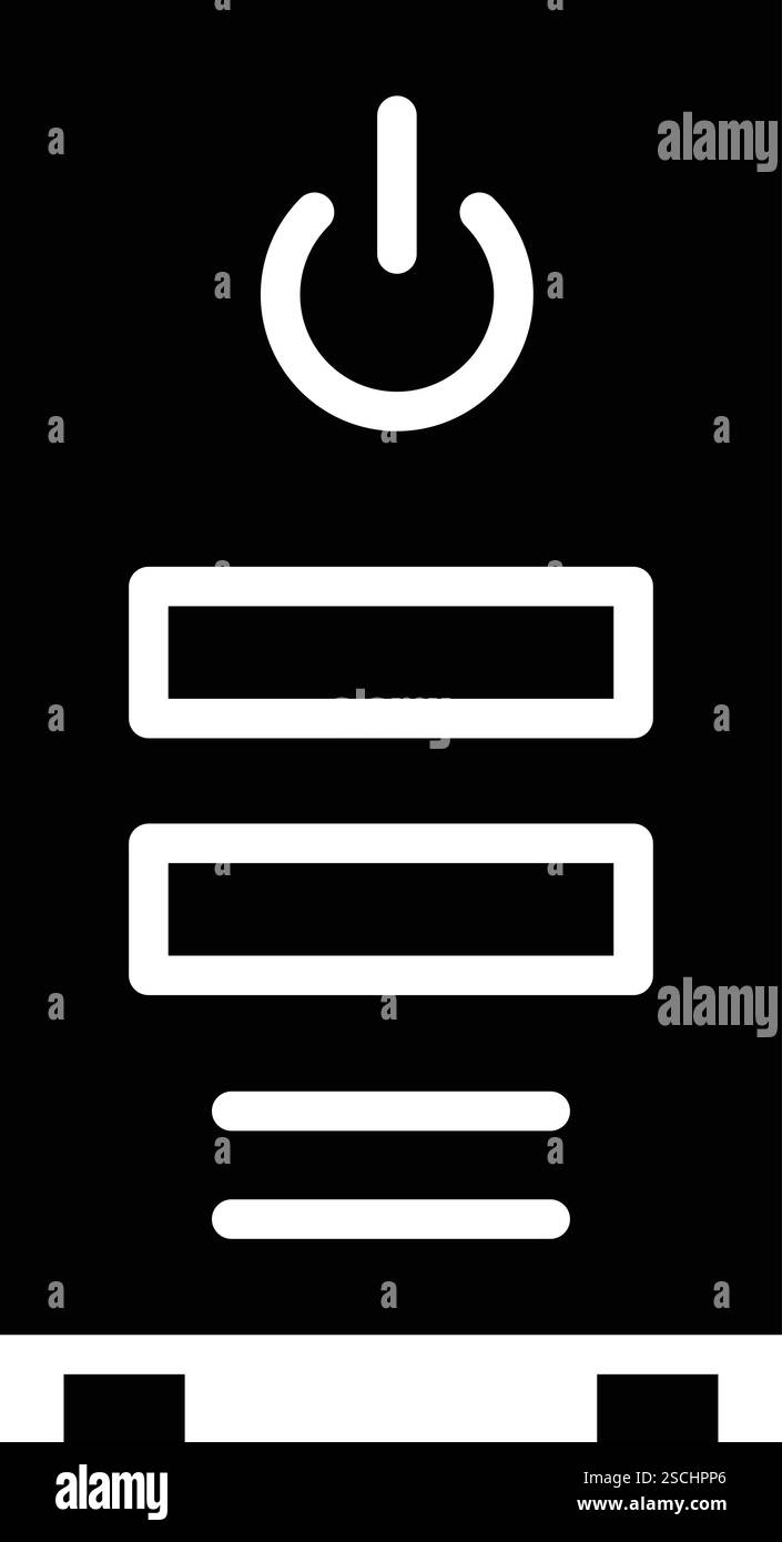 Cpu computer tower icon vector hi-res stock photography and images - Alamy