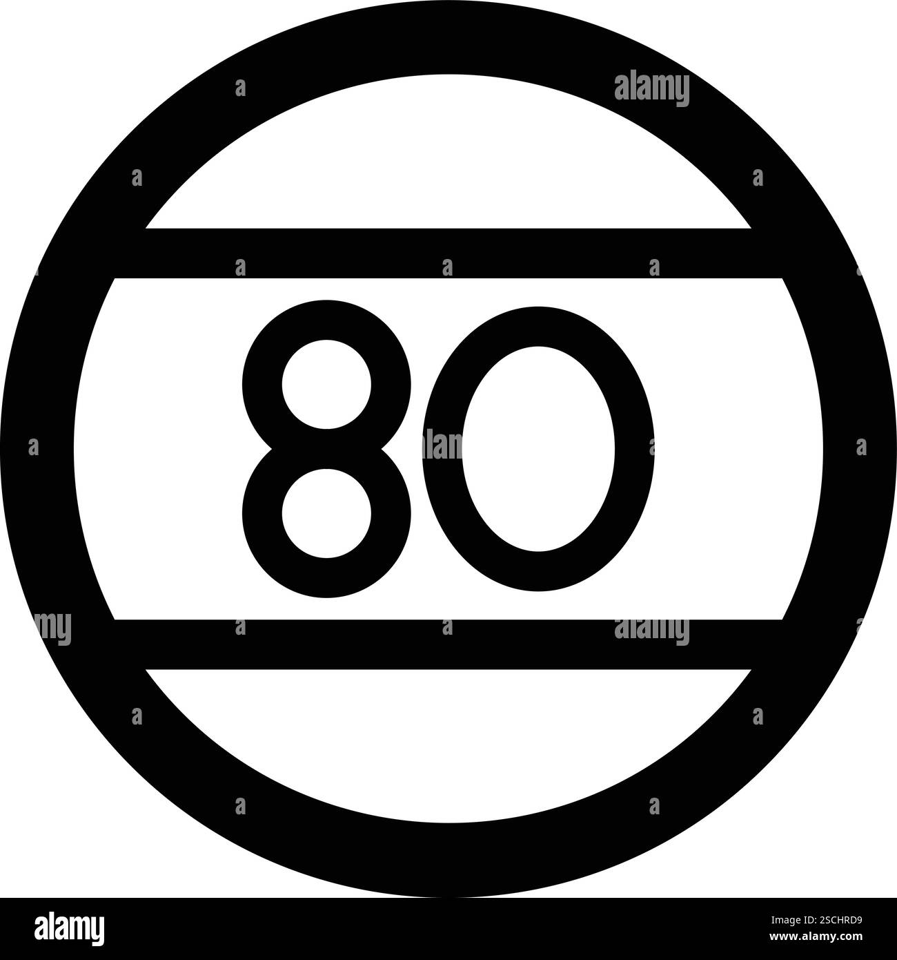 邦楽 SPEED LIMIT/memi Maximum Speed Limit Sign 80 Km Stock Vector (Royalty Free