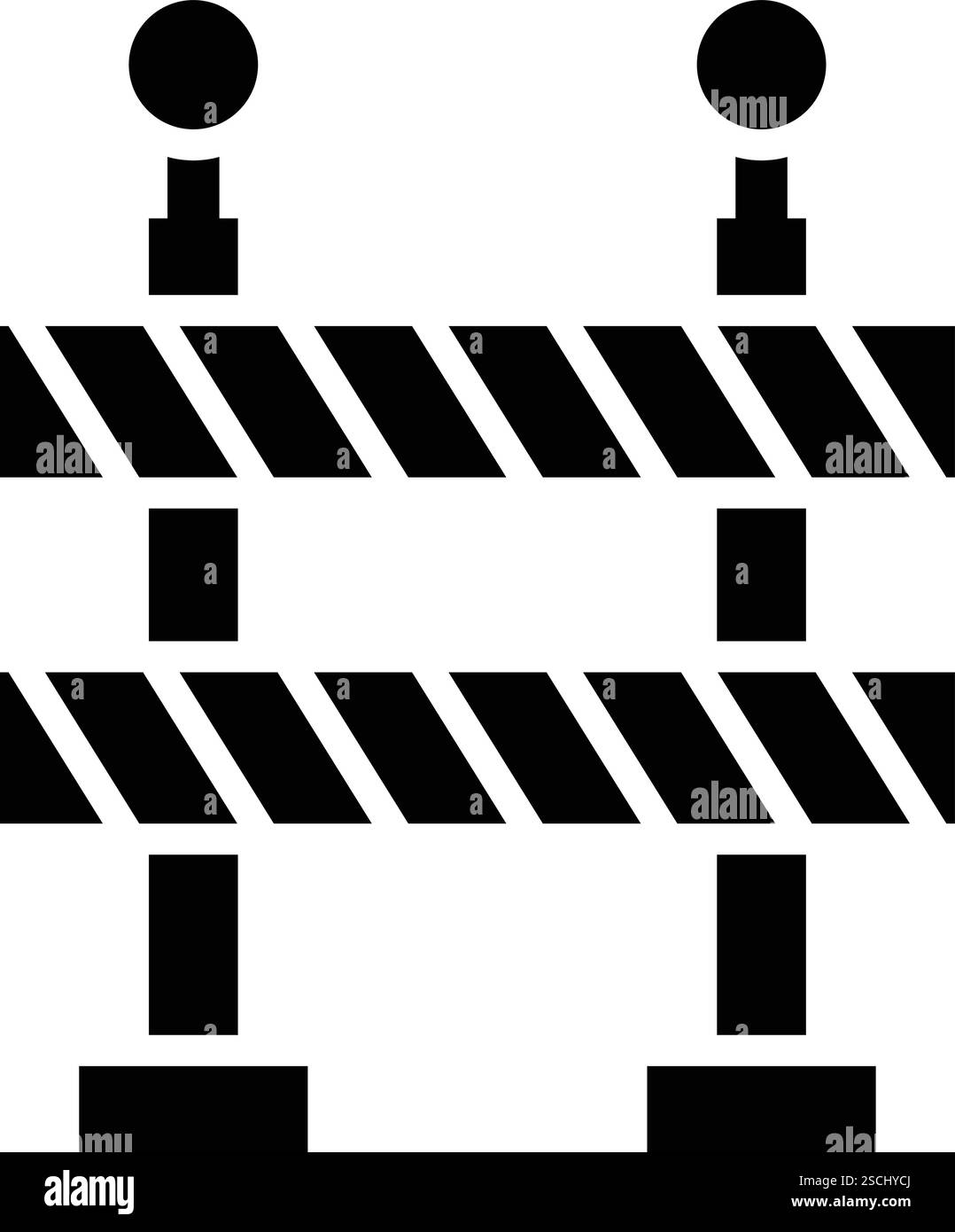 Road barrier Vector Icon Design Illustration Stock Vector Image & Art ...