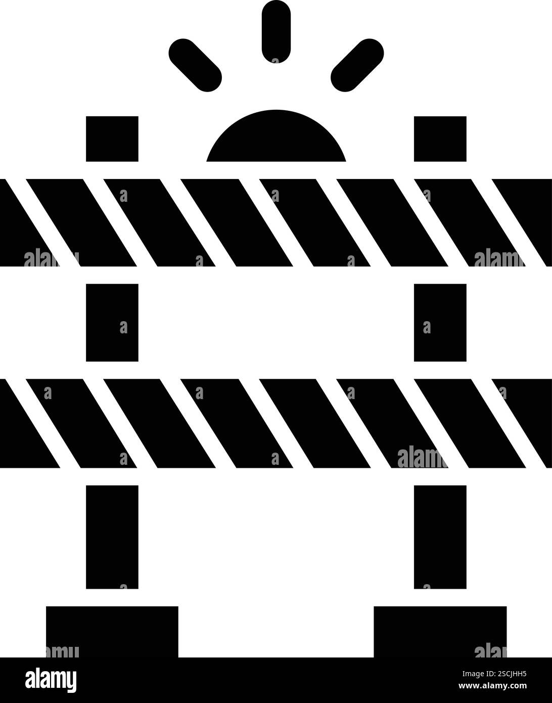 Vector illustration isolated barrier Black and White Stock Photos ...