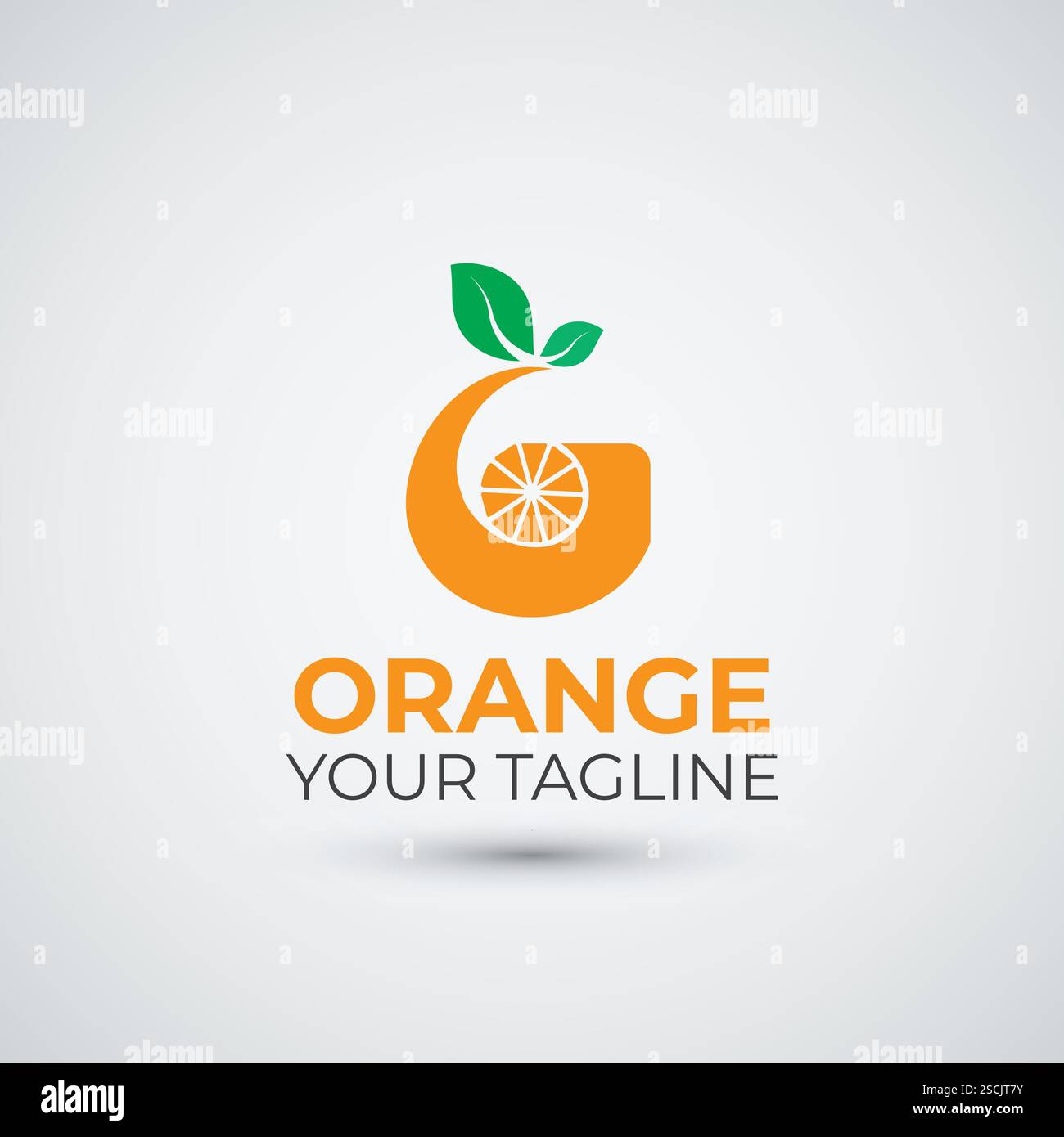 Letter G orange fruit logo design template Stock Vector