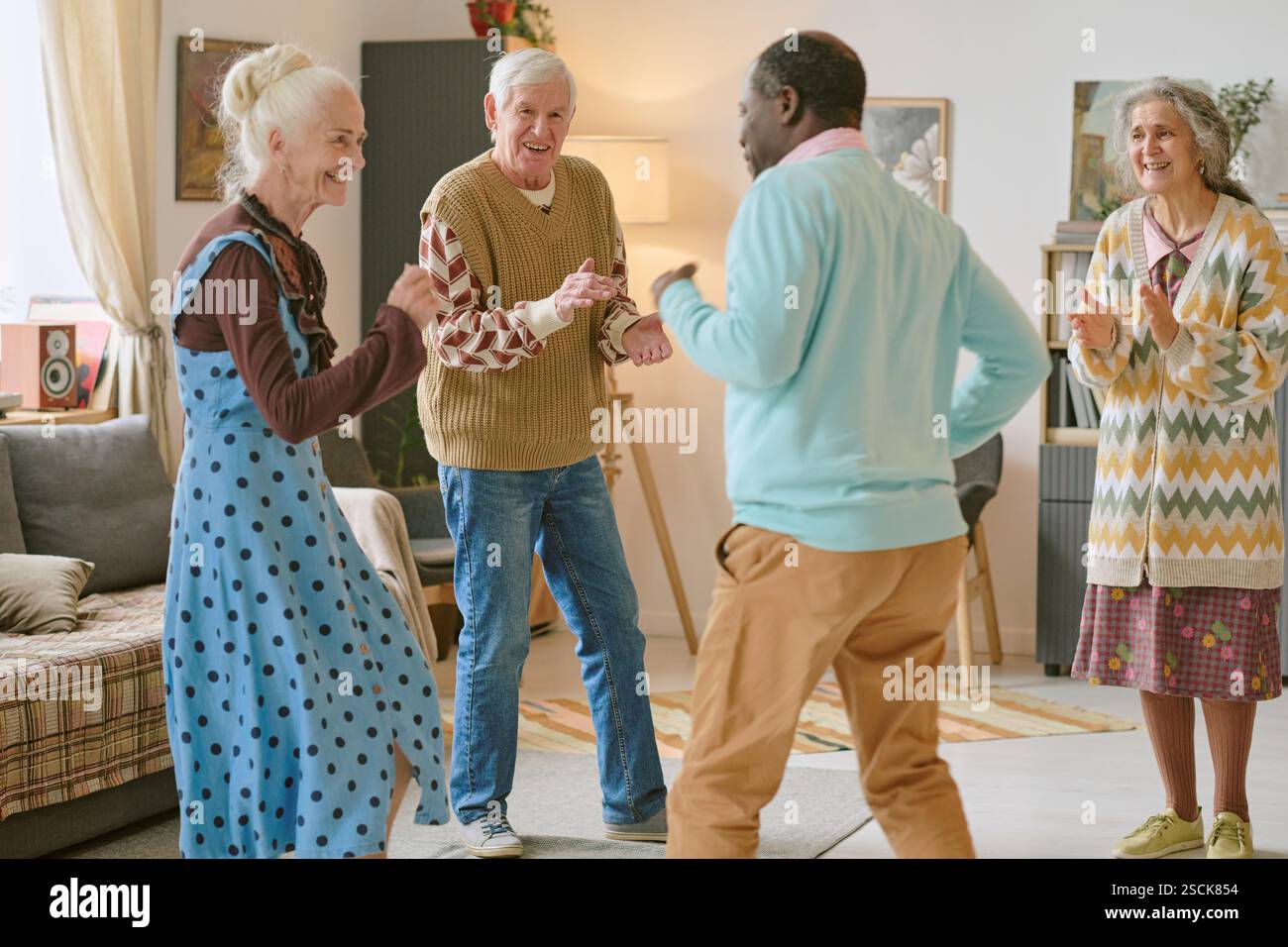 Wide shot multiracial senior hi-res stock photography and images - Alamy