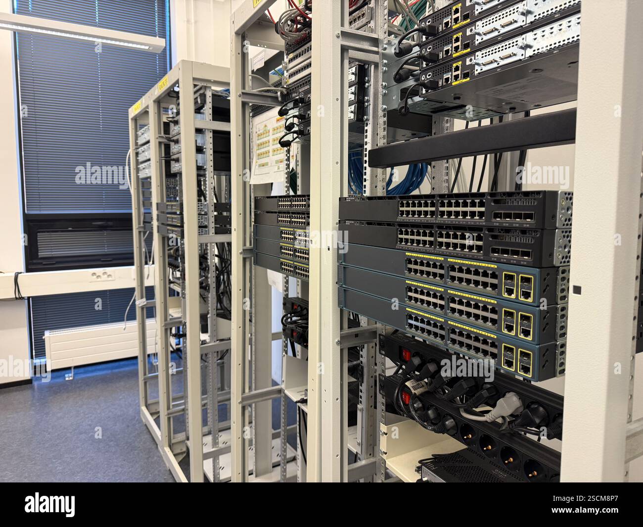 Cables and Networking Equipment Inside a Server Rack Stock Photo - Alamy