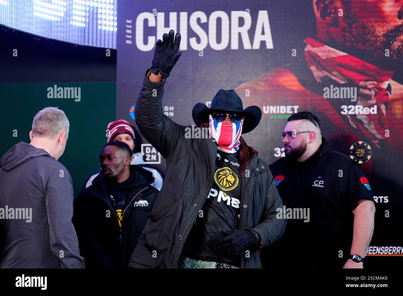 Derek Chisora during the weighin at the National Football Museum
