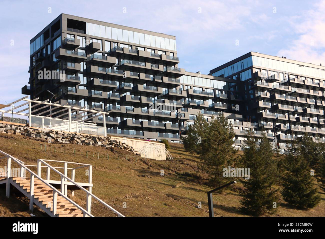 POLIANYTSIA UKRAINE JANUARY 30 2025 A Hotel Complex Is In The 