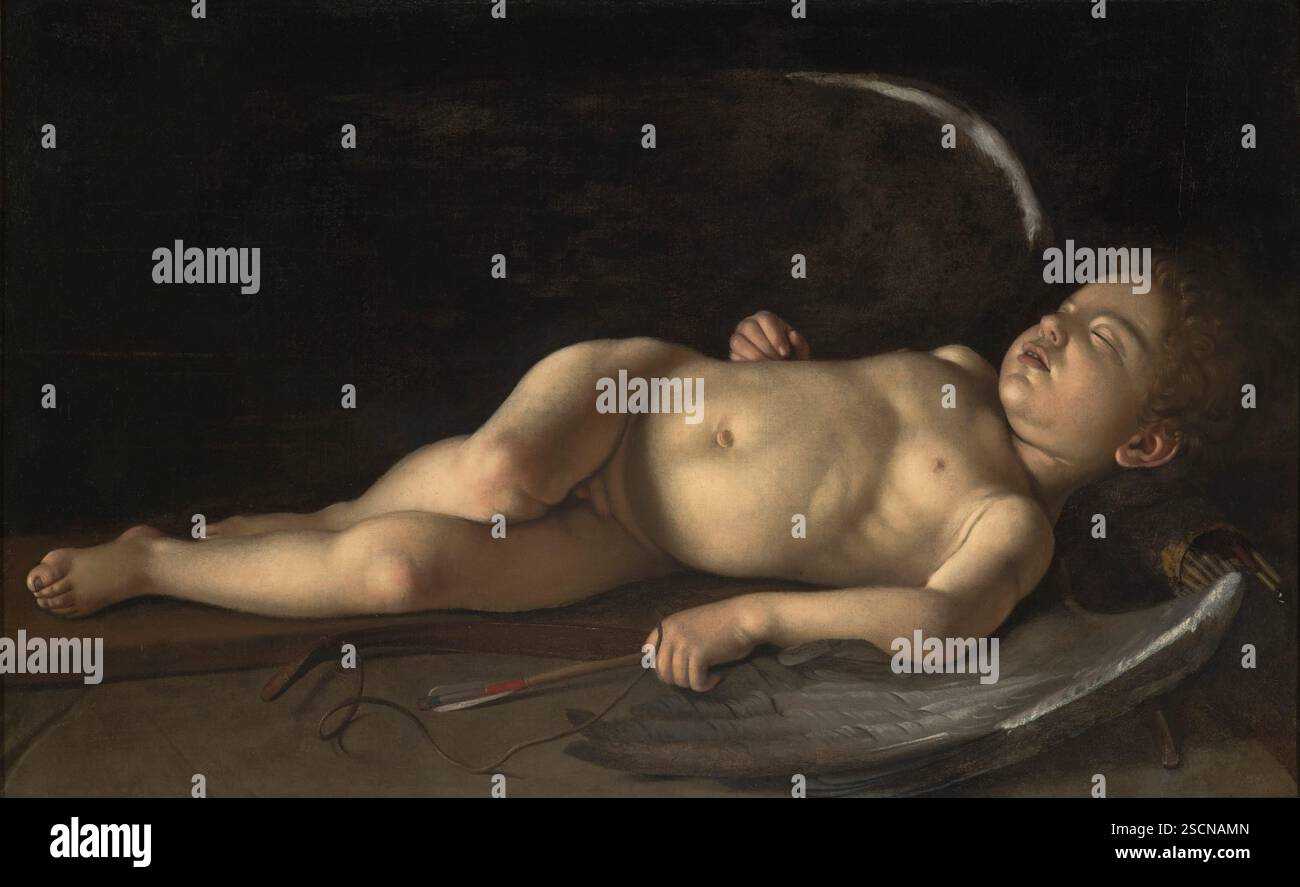 Sleeping Cupid, about 1610-1615. Stock Photo