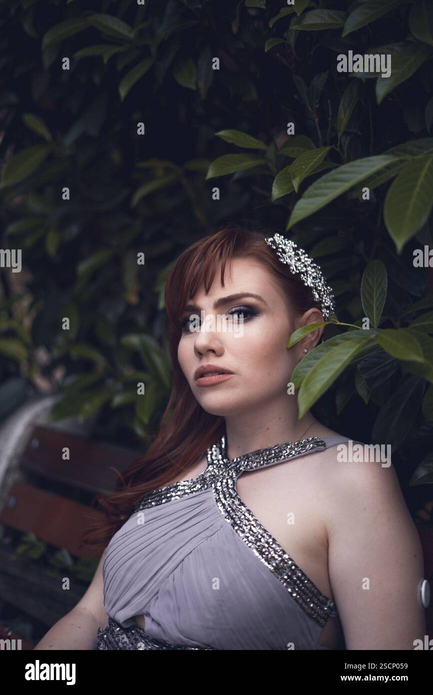 Roman goddess style in the Garden of Eden Stock Photo Alamy