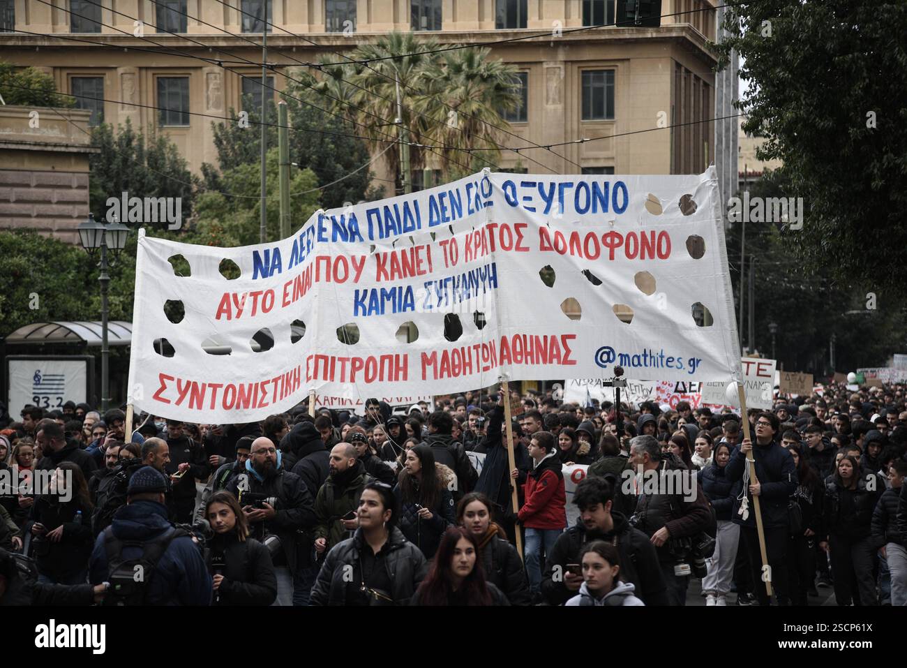 Athens Tempi Riots Athens, Greece, February 7, 2025. With their main message being,