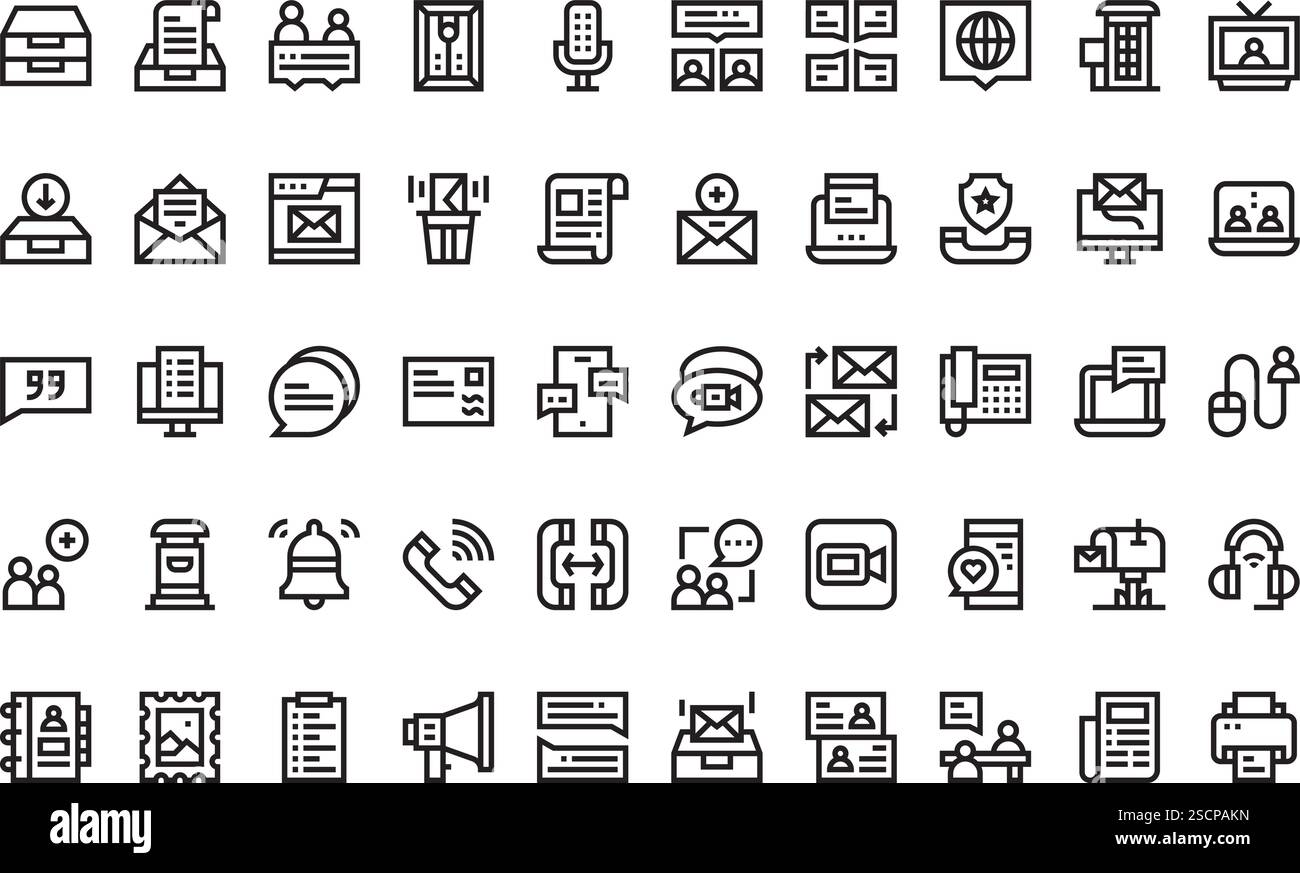High-Quality Vector Icons Collection with Editable Stroke. Ideal for Professional and Creative Projects Stock Vector