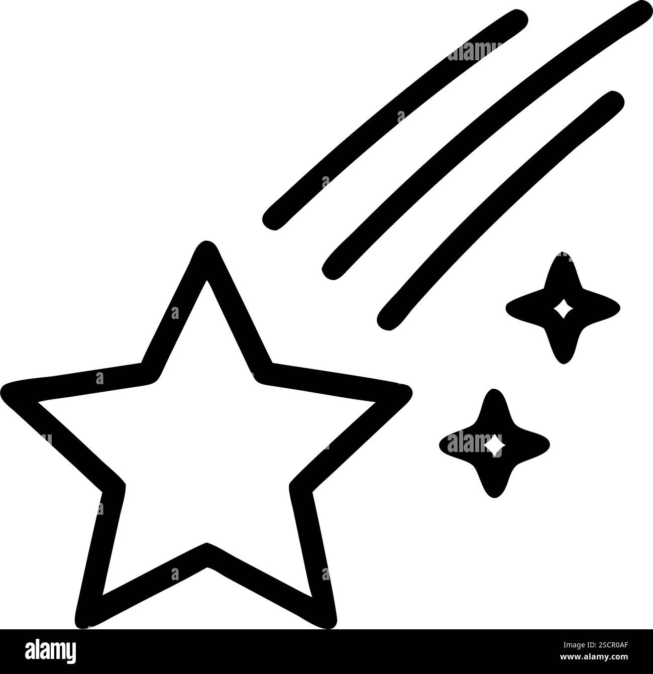 Thin white line shooting in Stock Vector Images - Alamy