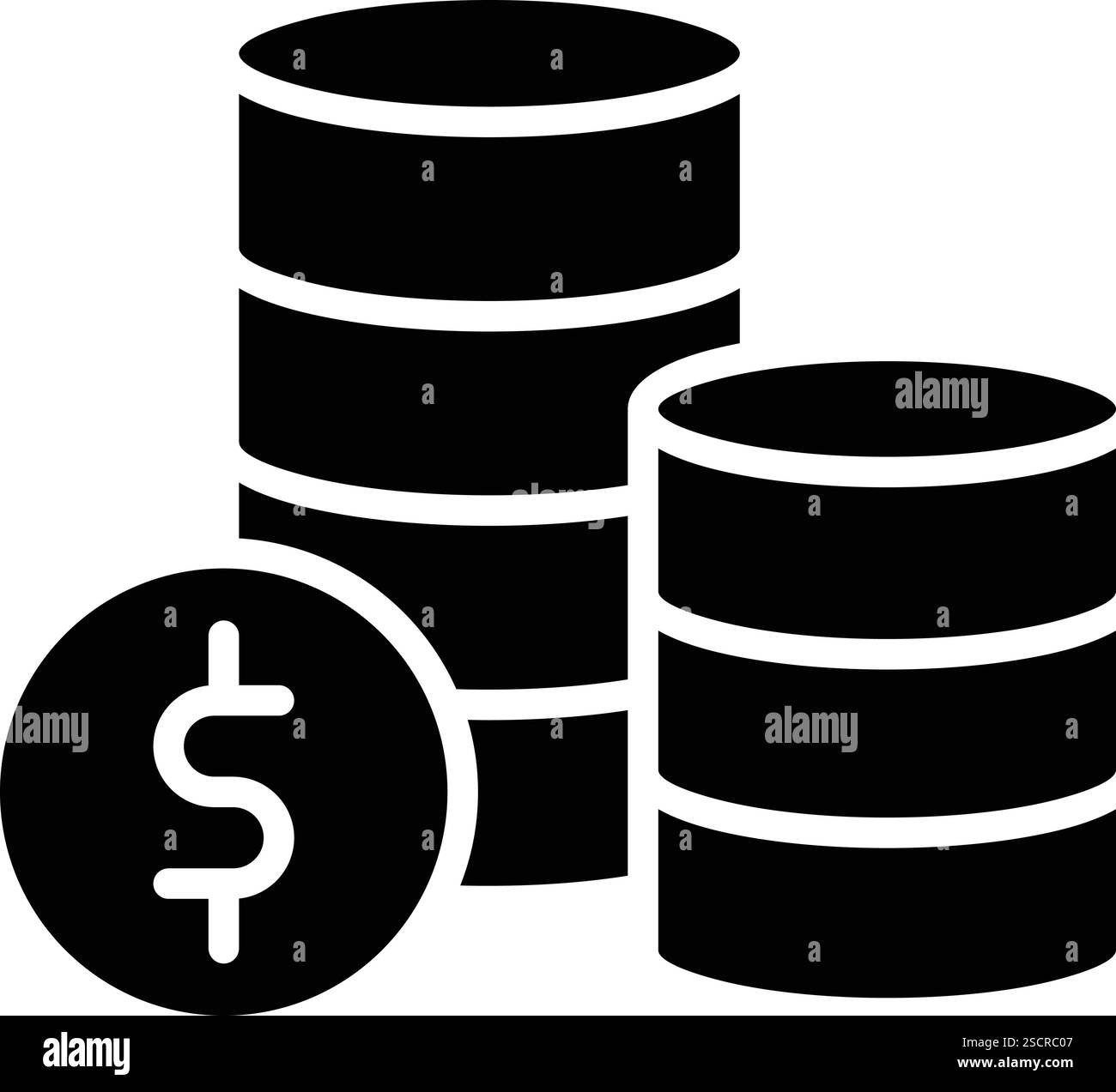 Coins icon set outline Cut Out Stock Images & Pictures - Alamy