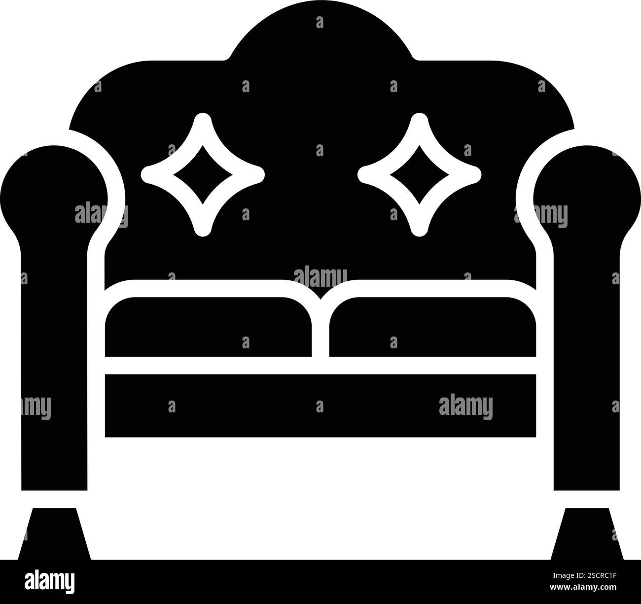 Sofa icon Black and White Stock Photos & Images - Alamy