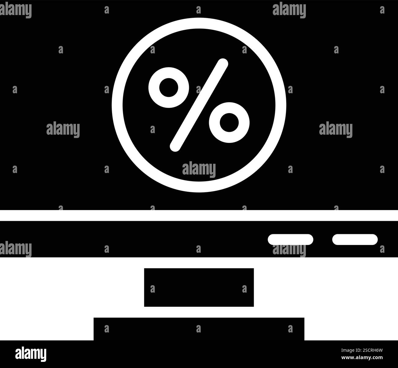 Percent flat icon Black and White Stock Photos & Images - Alamy