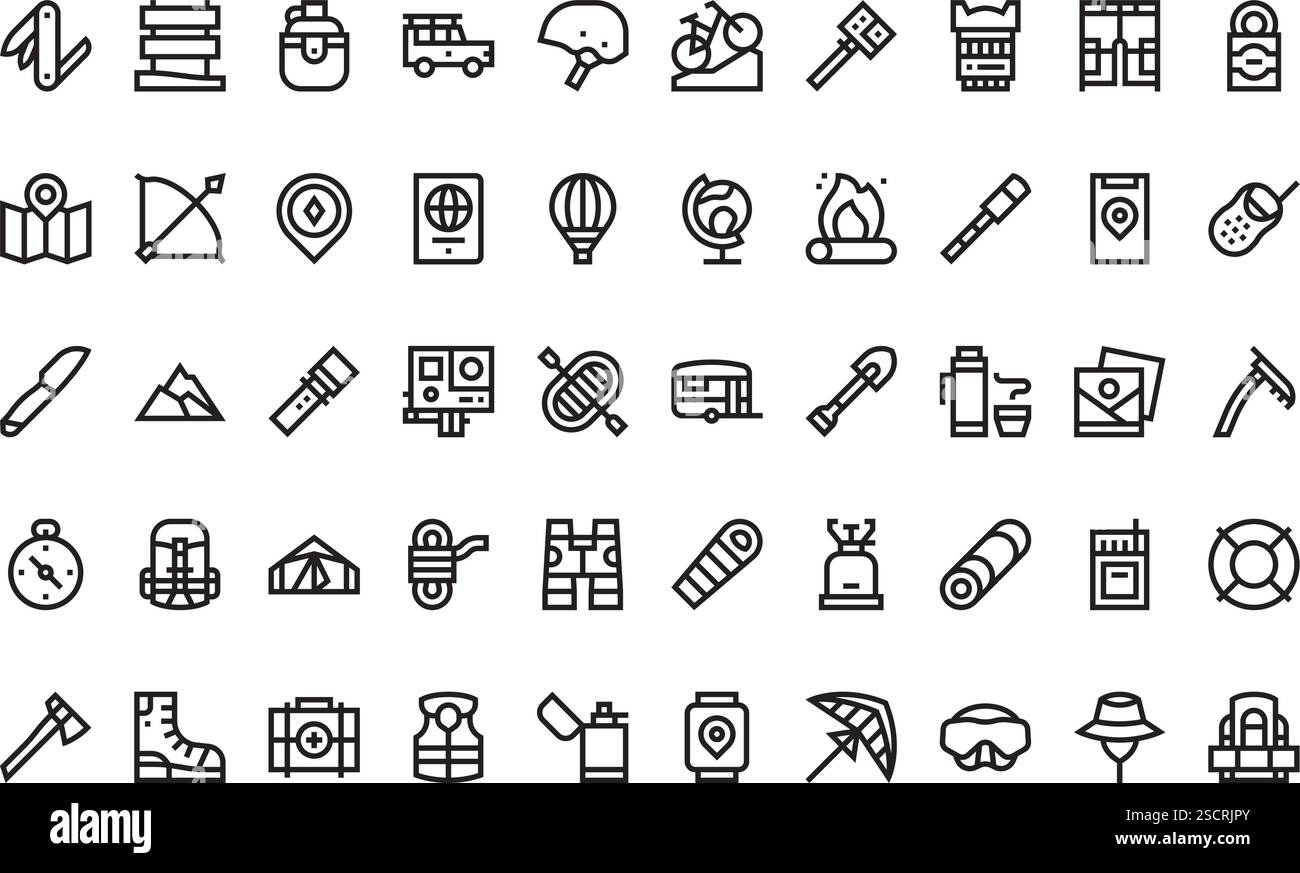 High-Quality Vector Icons Collection with Editable Stroke. Ideal for Professional and Creative Projects Stock Vector