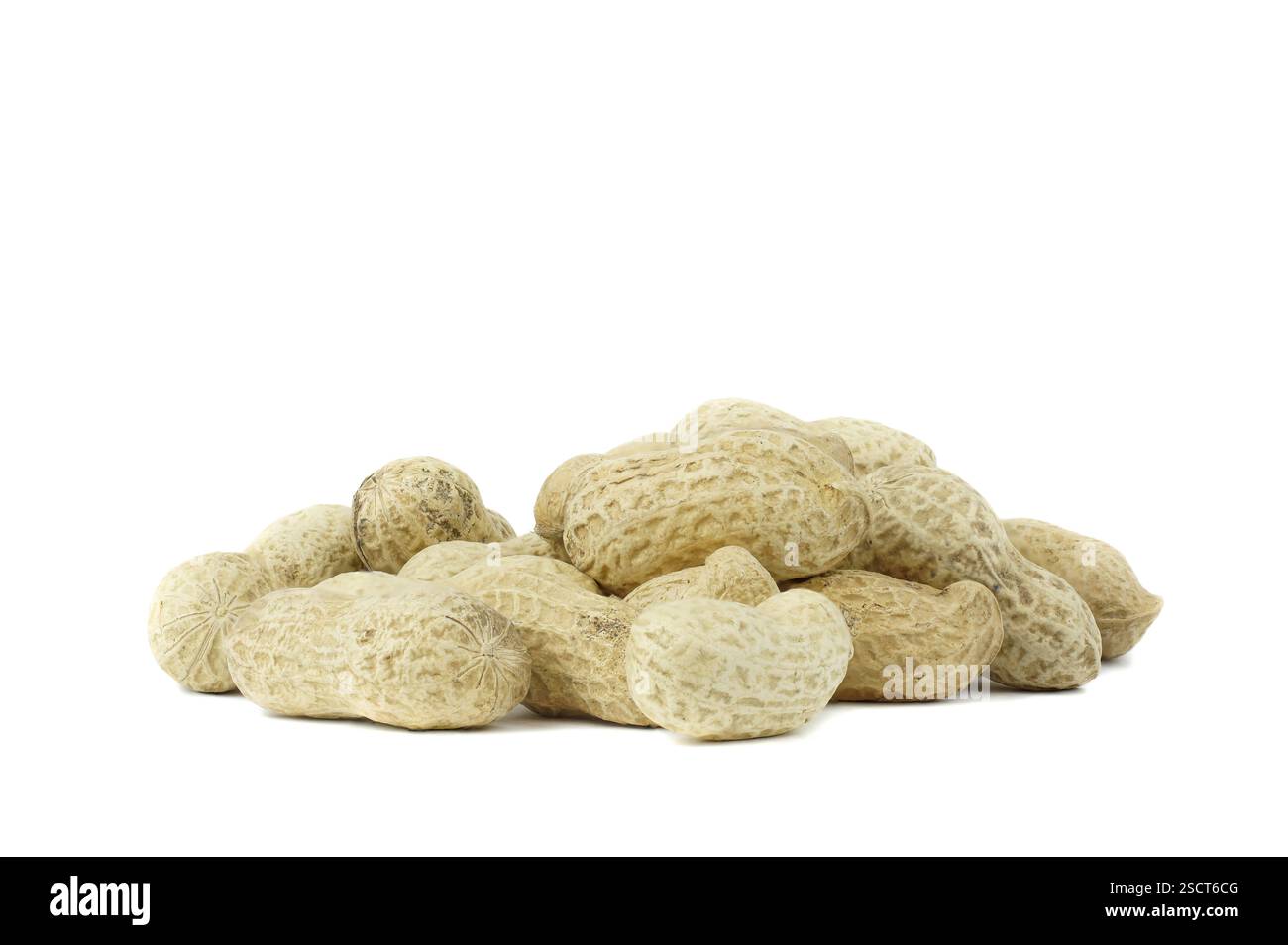 Peanut nuts isolated, peanut seeds isolate, white background, peanut nut isolated on white Stock Photo