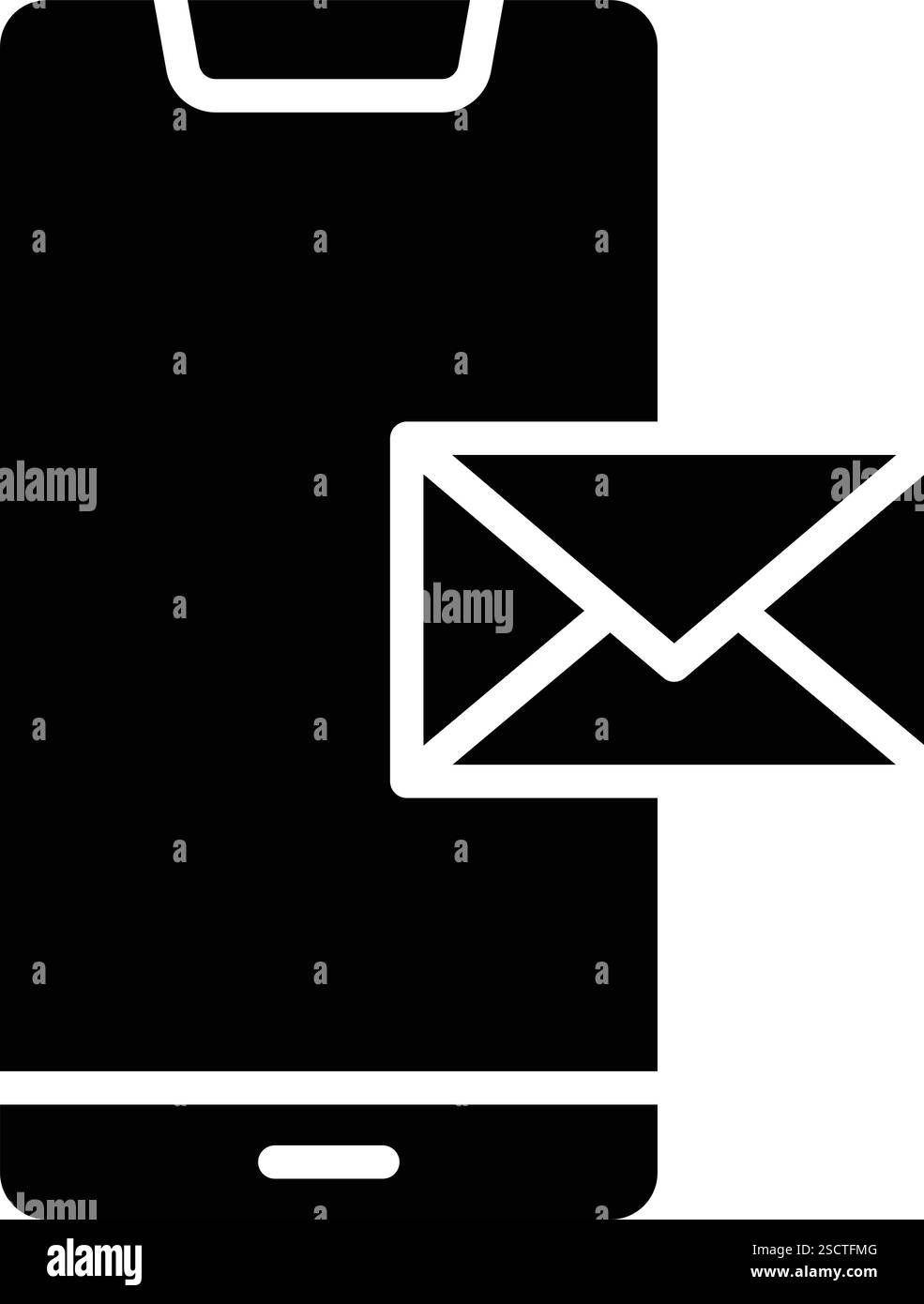 Email vector icons flat Black and White Stock Photos & Images - Alamy