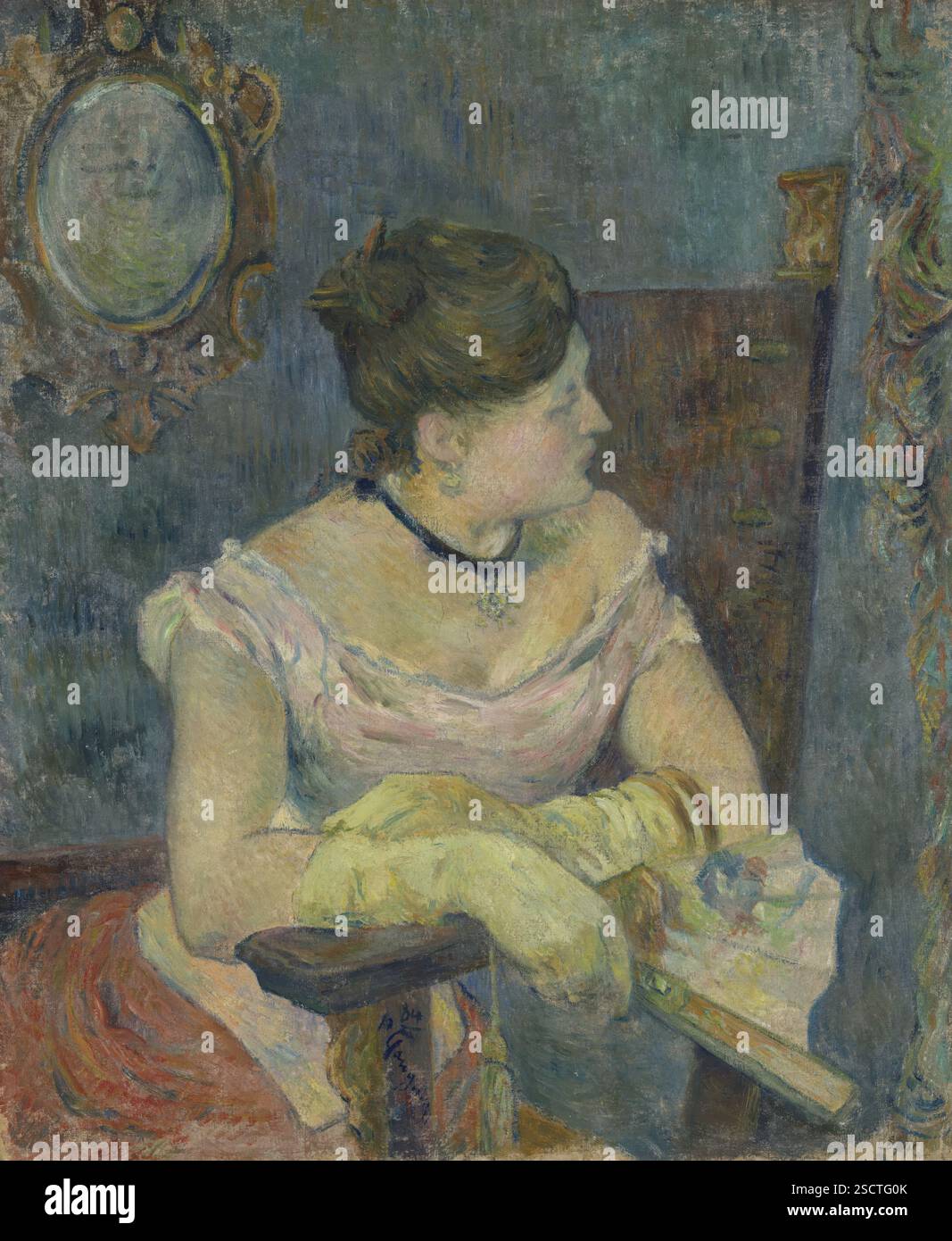 mette in evening dress Mette Gauguin in an Evening Dress (1884) by Paul Gauguin main image 1