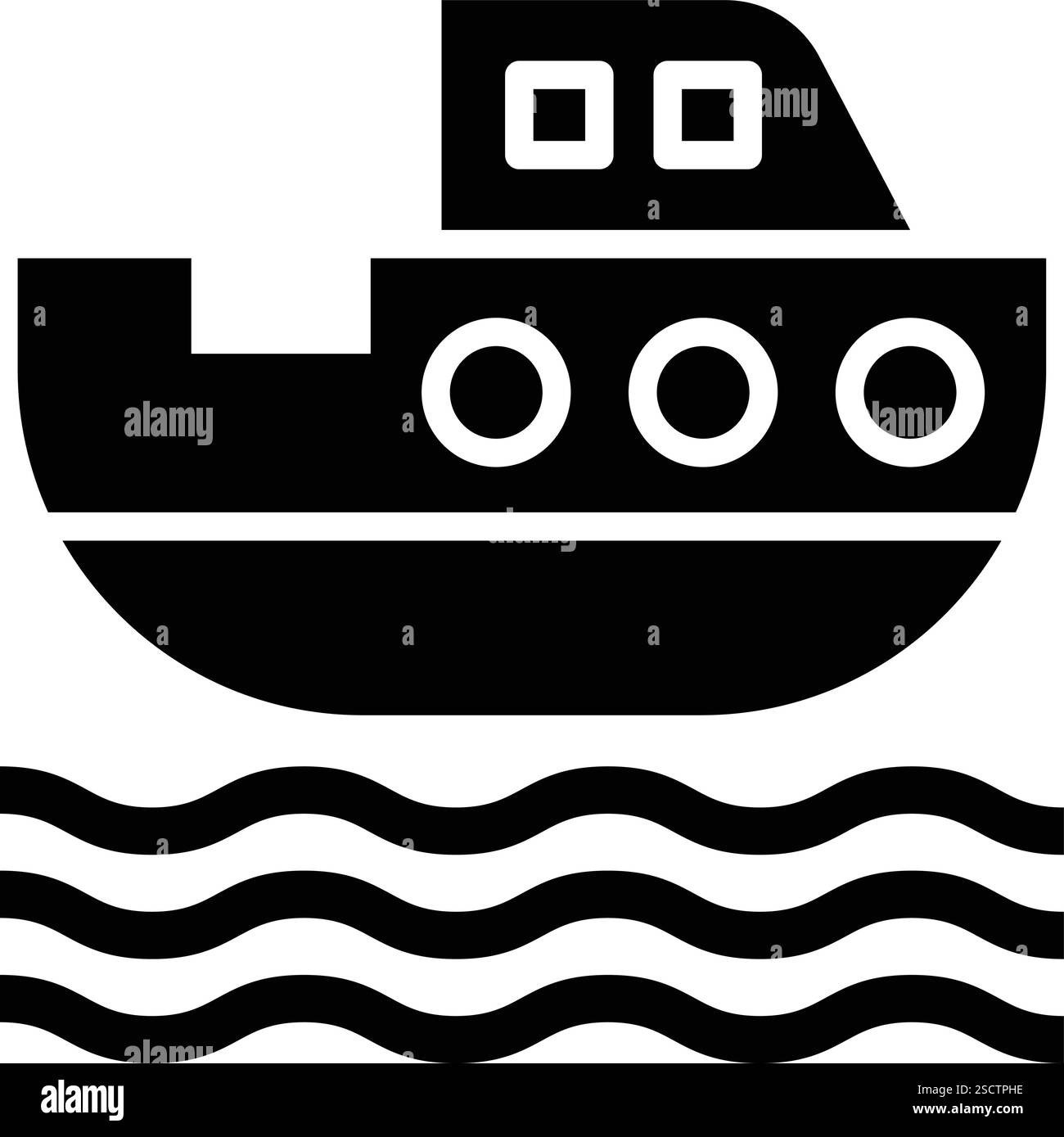 Boat Vector Icon Design Illustration Stock Vector