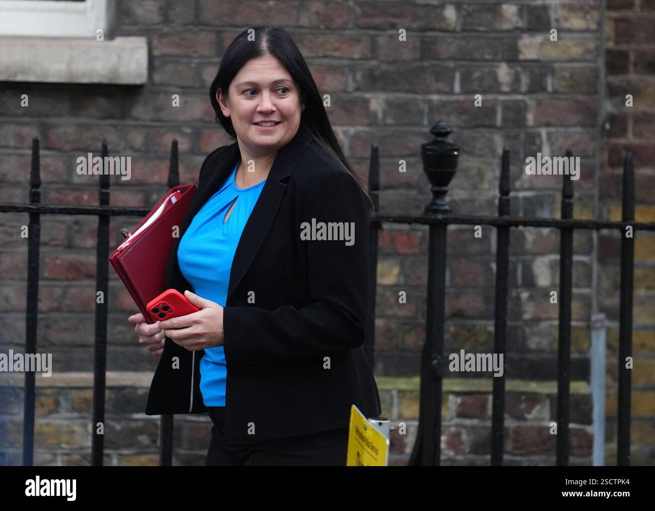 Culture Secretary Lisa Nandy leaves after a meeting in central