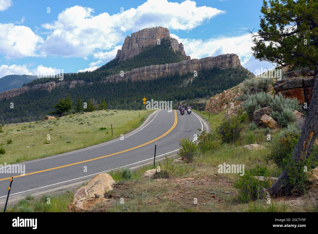 Motorcycle Riding In Mountains Motorcyclist landscape mountains hi-res stock photography and images ...
