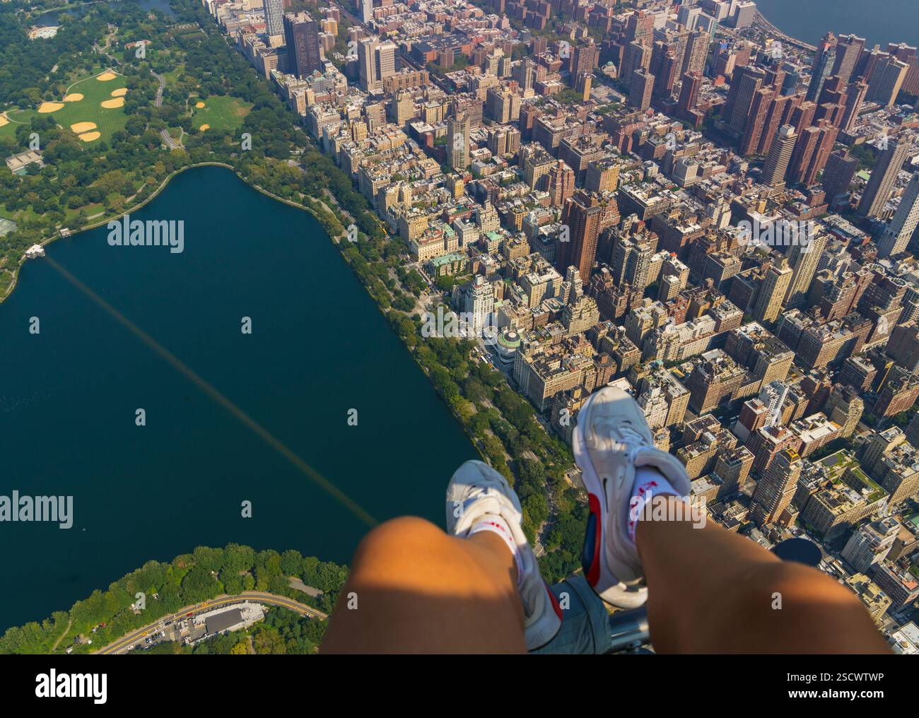 Helicopter aerial view of New York City Stock Photo - Alamy