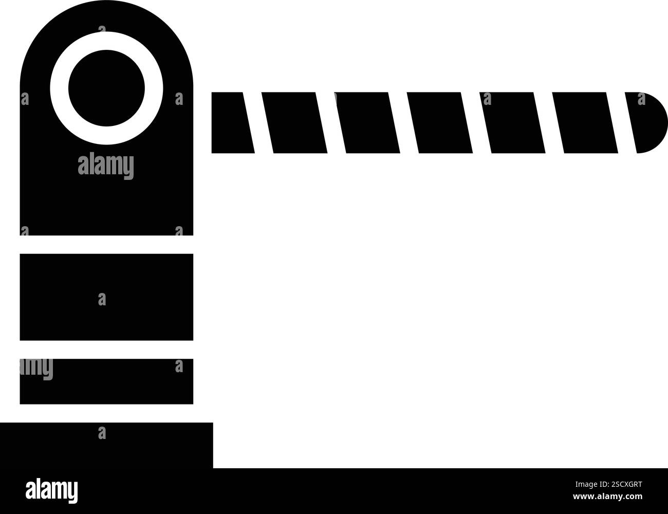 Parking barrier Vector Icon Design Illustration Stock Vector Image ...
