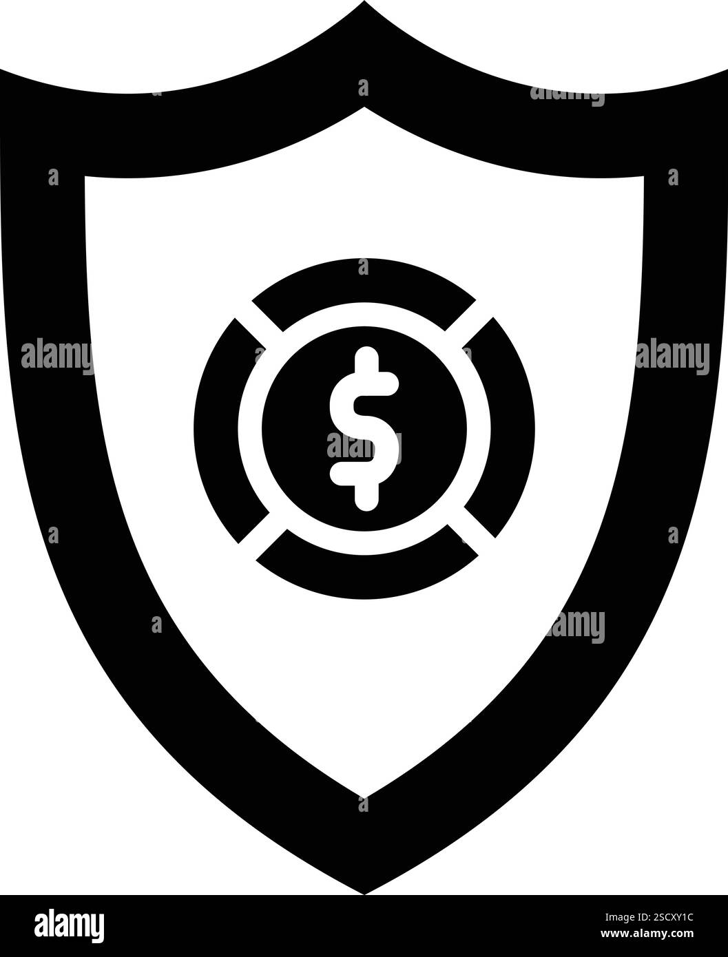 Shield check mark icon vector Black and White Stock Photos & Images - Alamy