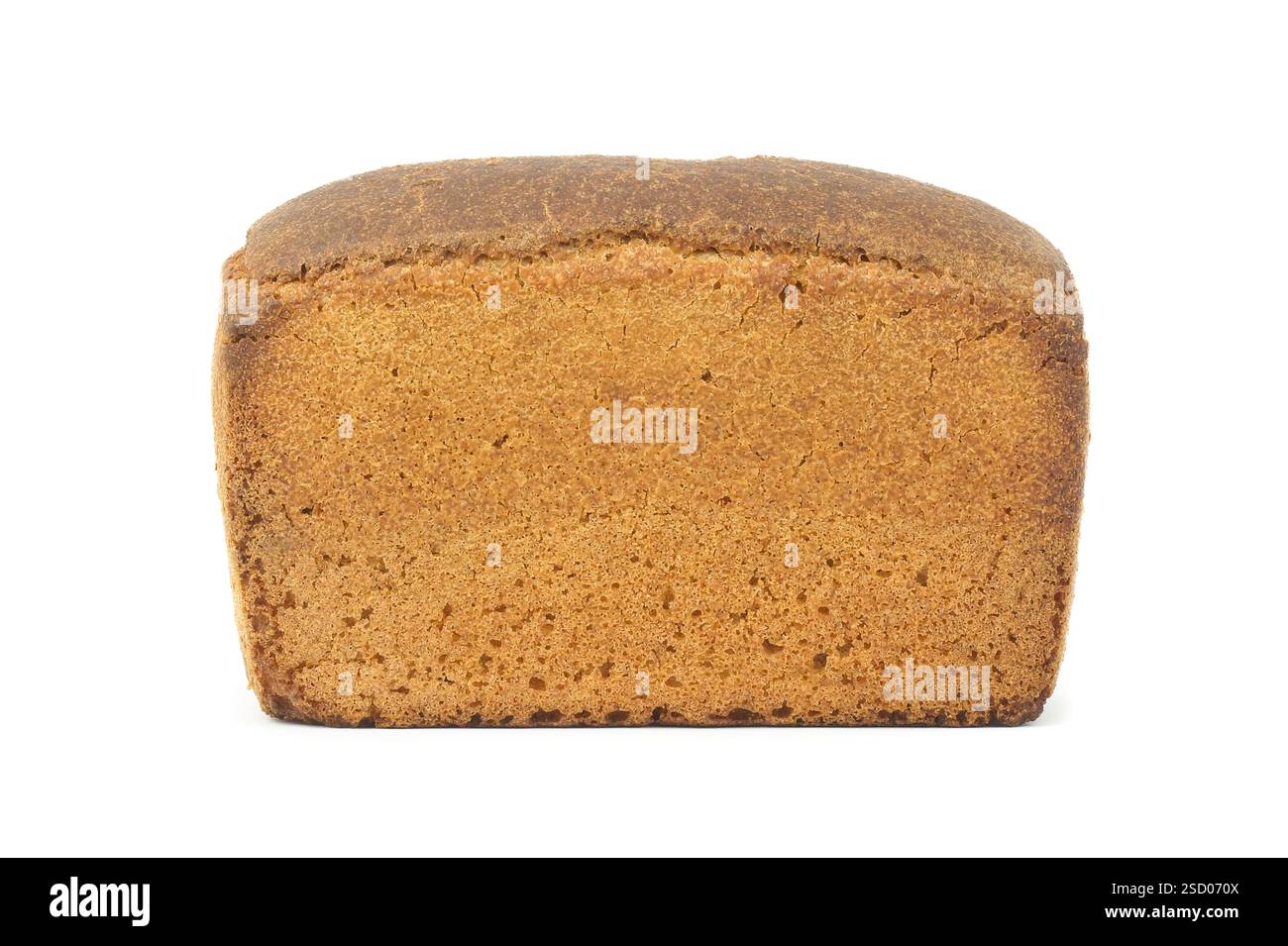square loaf of russian brown rye bread isolated on white background ...